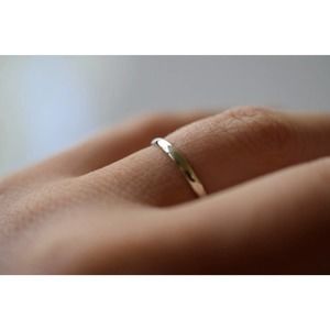 COPY - simple wedding band 2mm wide sterling silver ring minimalist for …